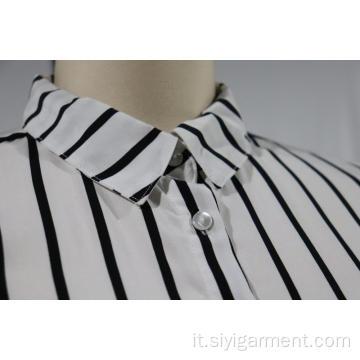 Camicia Stampata Con Maniche Lunghe E Collo In Piedi